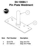 Brackets-plate-pin weldment