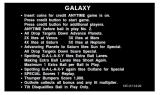 Score / Instruction Cards-GALAXY (Stern) Score cards (8)