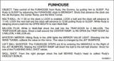 -FUNHOUSE (Williams) Score card