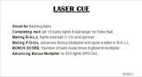 Score / Instruction Cards-LASER CUE (Williams) Score Card