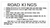 Score / Instruction Cards-ROAD KINGS (Williams) Score card