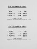 Score / Instruction Cards-Pricing cards USA (2)