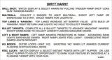 Score / Instruction Cards-DIRTY HARRY (Williams) Score Card