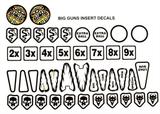 Stickers & Decals-BIG GUNS (Williams) Insert decals set