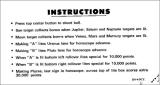 Score / Instruction Cards-PLANETS (Williams) Score cards (2)