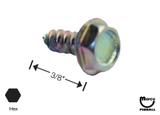-Sheet Metal Screw #6 x 3/8 pl-h brass