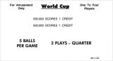 -WORLD CUP (Williams) Score cards