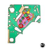 Playfields, Screened, Unpopulated-SIMPSONS PINBALL PARTY (Stern) top plfd.