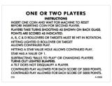 Score / Instruction Cards-PLEASURE ISLE (Gottlieb 1965) Score card
