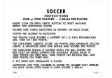 Score / Instruction Cards-SOCCER (Gottlieb) Score card set