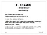 Score / Instruction Cards-EL DORADO (Gottlieb 1975) Score cards 7