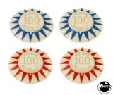 Pop Bumper Caps-SPACE TIME (Bally) Pop bumper cap set