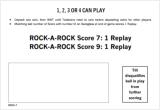 Score / Instruction Cards-ROCK MAKERS (Bally) Score cards (2)