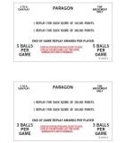 -PARAGON (Bally) Score Card Set