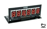 -PINSCORE Display 6 Digit Bally/Stern RED