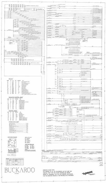 BUCKAROO (Gottlieb) Schematic - DOC1814 - Marco Pinball Parts pinball wiring diagrams 