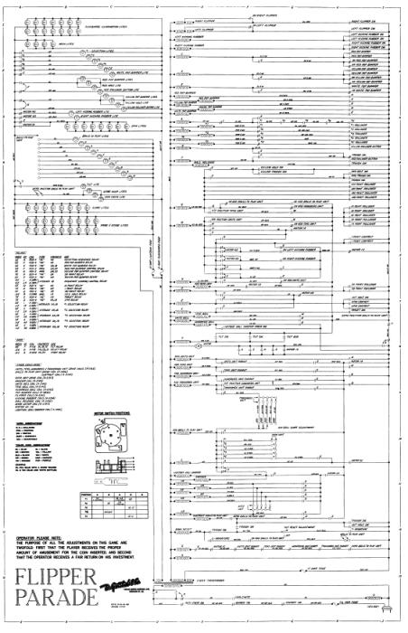 FLIPPER PARADE (Gottlieb) Schematic - DOC2721 - Marco ... pinball wiring diagrams 