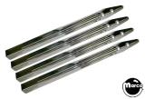 Leg set - 28-1/2 inch chrome plated short rib (4)