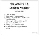 Score / Instruction Cards-AIRBORNE AVENGER (Atari) Score cards (6)