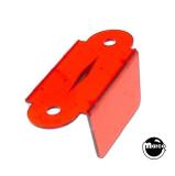 Lane guide - 2-1/8" red trans. single