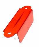Lane guide - 3-1/8 inch red transparent single