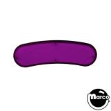 Playfield insert - crescent 3-9/16 inch transparent purple