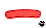 Lamp Covers / Domes / Inserts-Playfield insert - crescent 3-9/16 inch red trans.