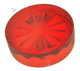 -Insert - circle 3/4 inch red starburst