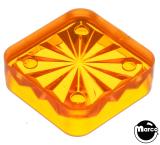 Lamp Covers / Domes / Inserts-Insert - square 3/4 inch orange starburst