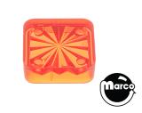 Insert - square 3/4 inch amber starburst