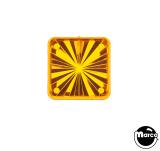 Lamp Covers / Domes / Inserts-Playfield insert - square 1 inch orange starburst