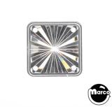 Lamp Covers / Domes / Inserts-Playfield insert - square 1 inch clear starburst