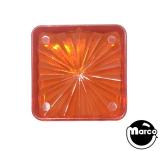 Lamp Covers / Domes / Inserts-Playfield insert - square 1 inch amber starburst