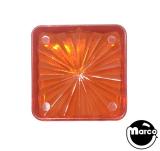 -Playfield insert - square 1 inch amber starburst