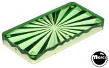 Lamp Covers / Domes / Inserts-Insert - rectangle 2-1/4 inch green starburst