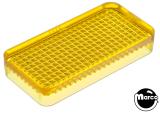 Lamp Covers / Domes / Inserts-Playfield insert - rectangle 3/4 x 1-1/2 stippled yellow