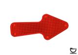 Lamp Covers / Domes / Inserts-Playfield insert arrow 2-1/2 x 1-1/8 inch red stippled