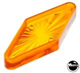 Lamp Covers / Domes / Inserts-Playfield insert diamond 1-3/4 x 3/4 inch orange starburst
