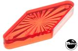 Lamp Covers / Domes / Inserts-Playfield insert diamond 1-3/4 x 3/4 inch red starburst