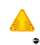 Lamp Covers / Domes / Inserts-Playfield insert - triangle 1-3/16 inch orange starburst