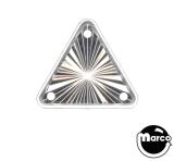 Lamp Covers / Domes / Inserts-Playfield insert - triangle 1-3/16 inch clear starburst