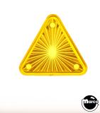 Lamp Covers / Domes / Inserts-Playfield insert - triangle 1-3/16 inch yellow starburst