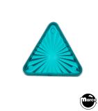 Lamp Covers / Domes / Inserts-Playfield insert - triangle 1-3/16 inch teal starburst