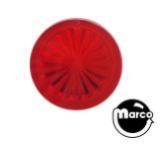 Lamp Covers / Domes / Inserts-Insert - circle 1 inch red trans starburst