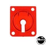 Injection Molded Plastic Parts-Eject shield red  3/16" holes  