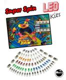 LED Lamp Kits-SUPER SPIN (Gottlieb) LED kit