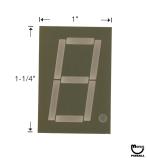 Integrated Circuits-LED block numeric red 7 segment 1 inch