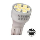 -LED lamp wedge base 5v 8 chip white