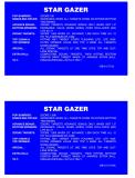 STAR GAZER (Stern) Score cards (6)