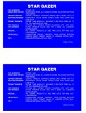 Score / Instruction Cards-STAR GAZER (Stern) Score cards (6)